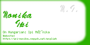 monika ipi business card